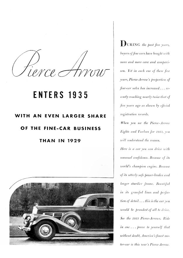 1935 Pierce-Arrow Auto Advertising